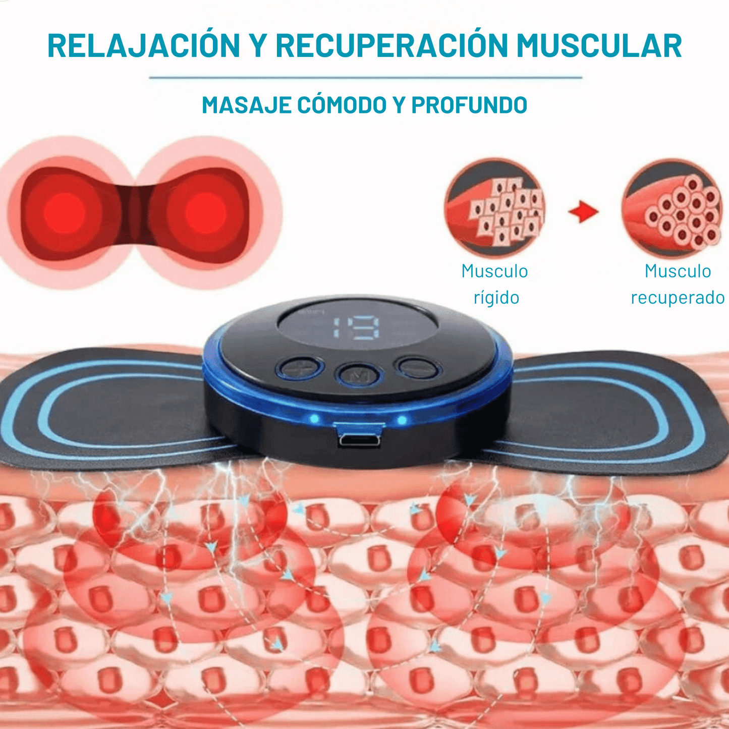 ¡NUEVO PACK (x2) MINI MASAJEADOR MUSCULAR EMS!